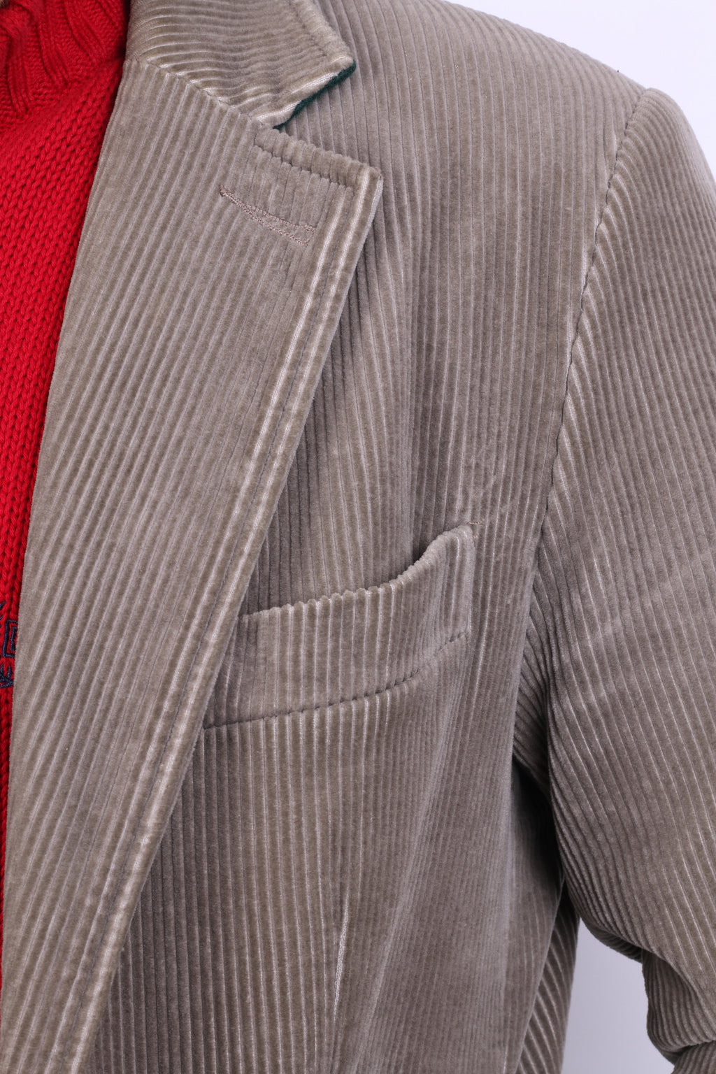 Cottonfield Active Wear Mens 48 S/M Corduroy Blazer Brown Cotton Jacket - RetrospectClothes