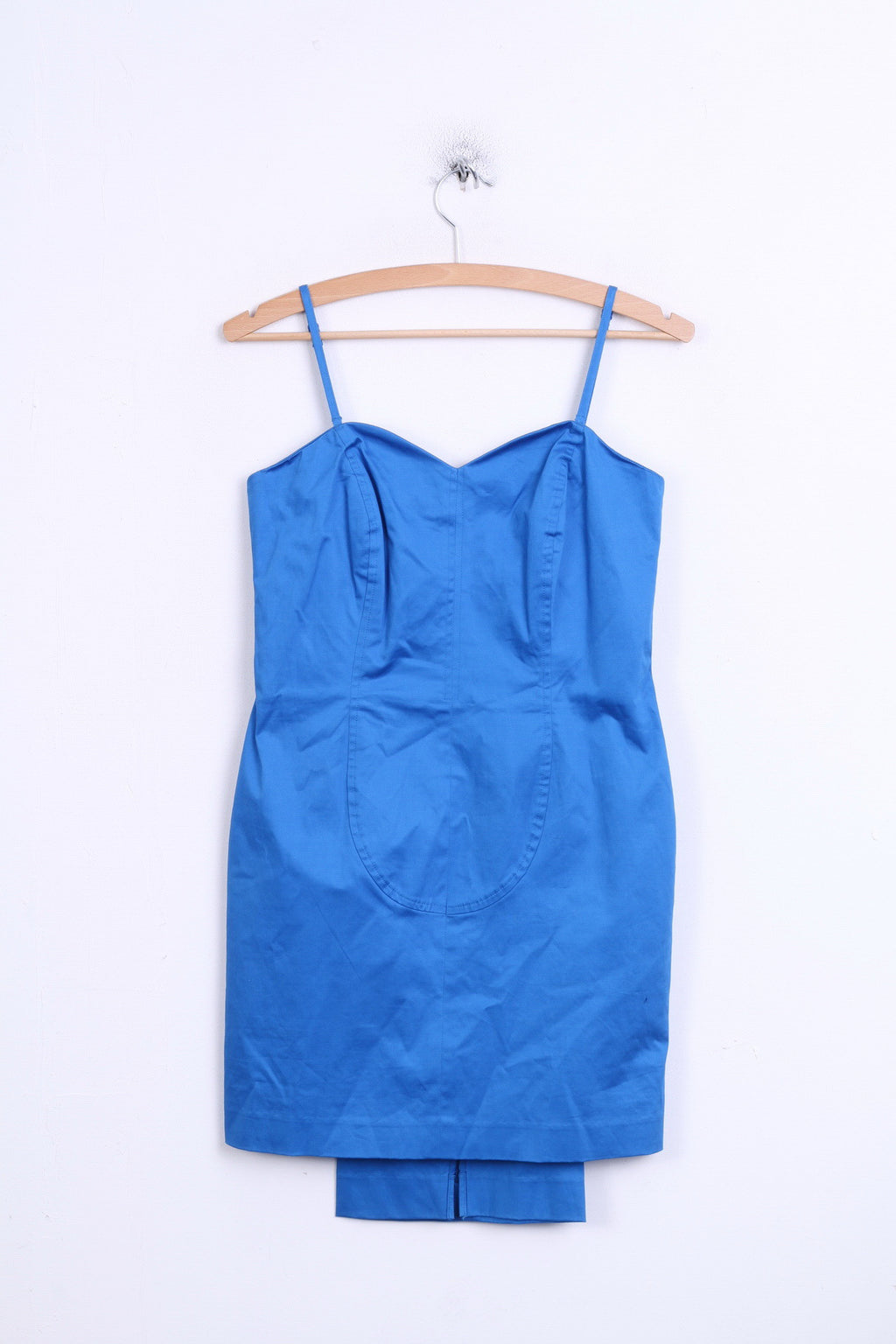 New Caprice Womens 10 M Dress Blue Higtlowe Sweetheart Neckline - RetrospectClothes