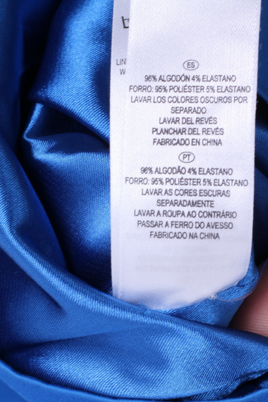 New Caprice Womens 10 M Dress Blue Higtlowe Sweetheart Neckline - RetrospectClothes