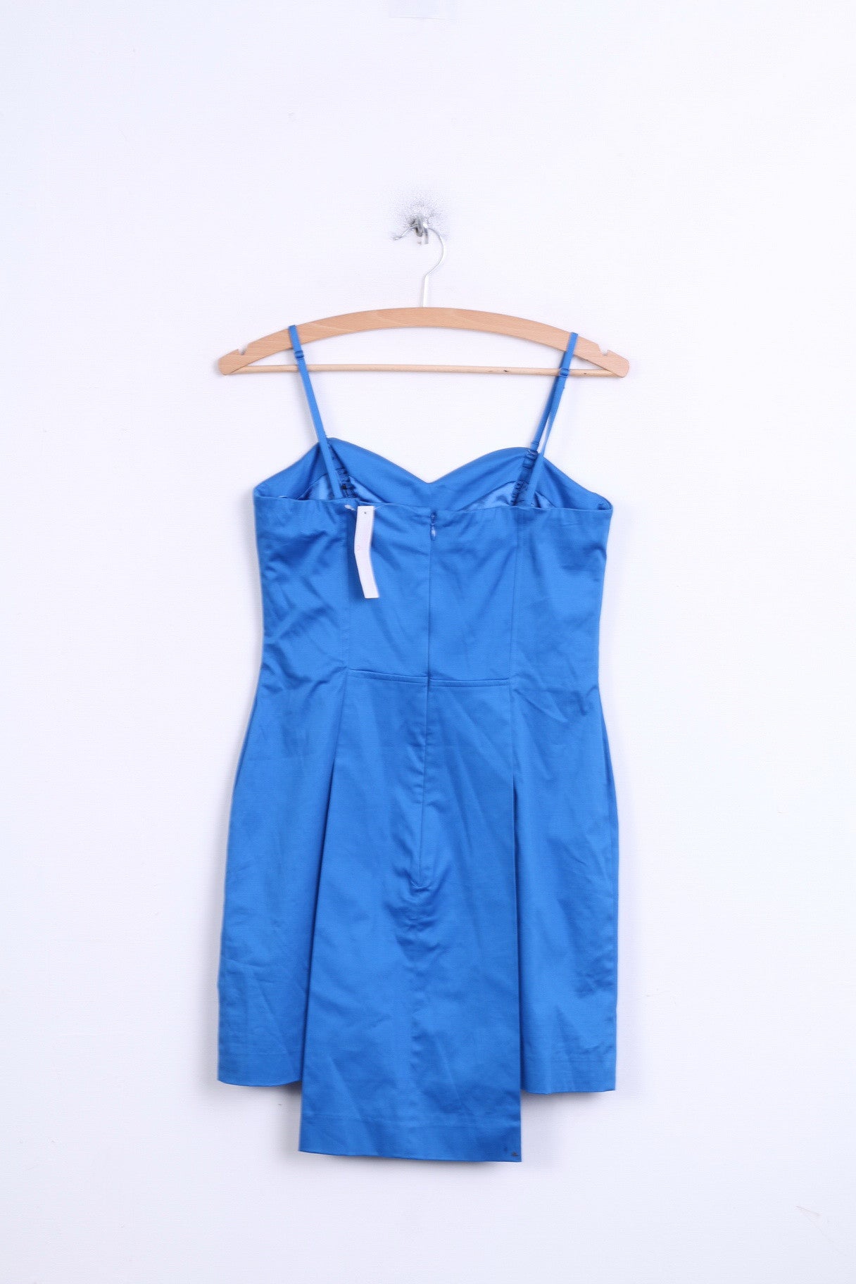 New Caprice Womens 10 M Dress Blue Higtlowe Sweetheart Neckline - RetrospectClothes