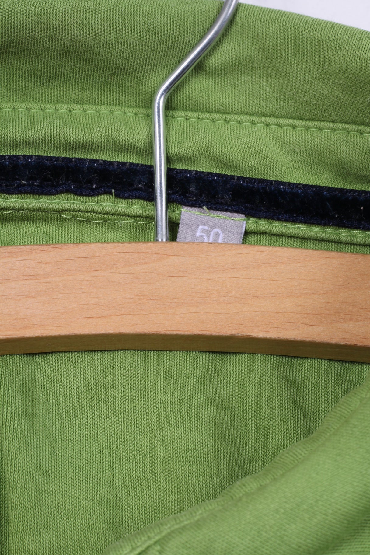 Polo femme 50 2XL boutons verts détaillés manches 7/8 haut en coton 