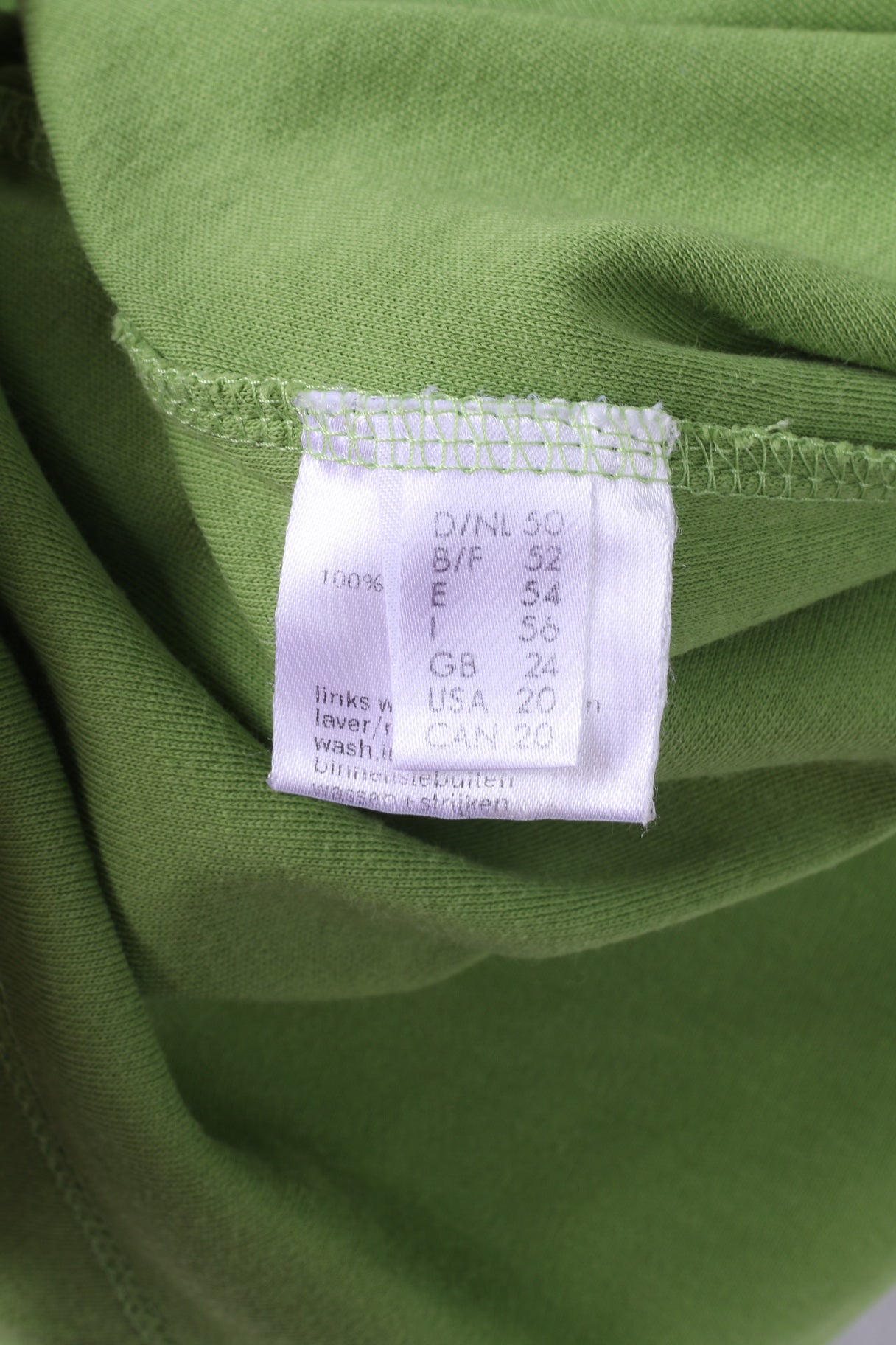 Polo da donna 50 2XL con bottoni verdi, top in cotone con maniche a 7/8 dettagliate 