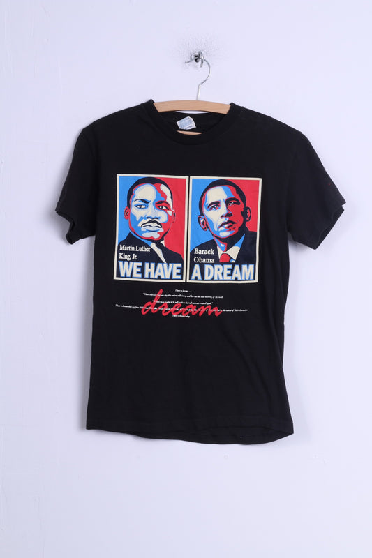 Delta Pro Weight Womens S T-Shirt Black Cotton Graphic Obama
