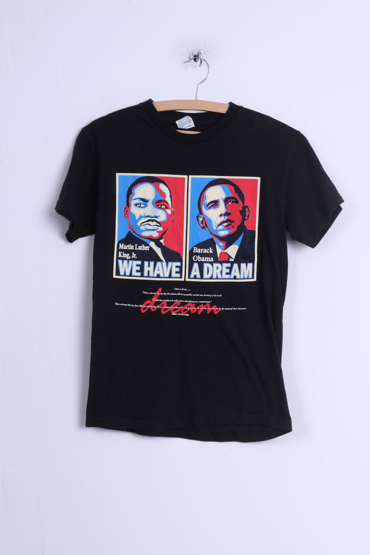 Delta Pro Weight Womens S T-Shirt Black Cotton Graphic Obama