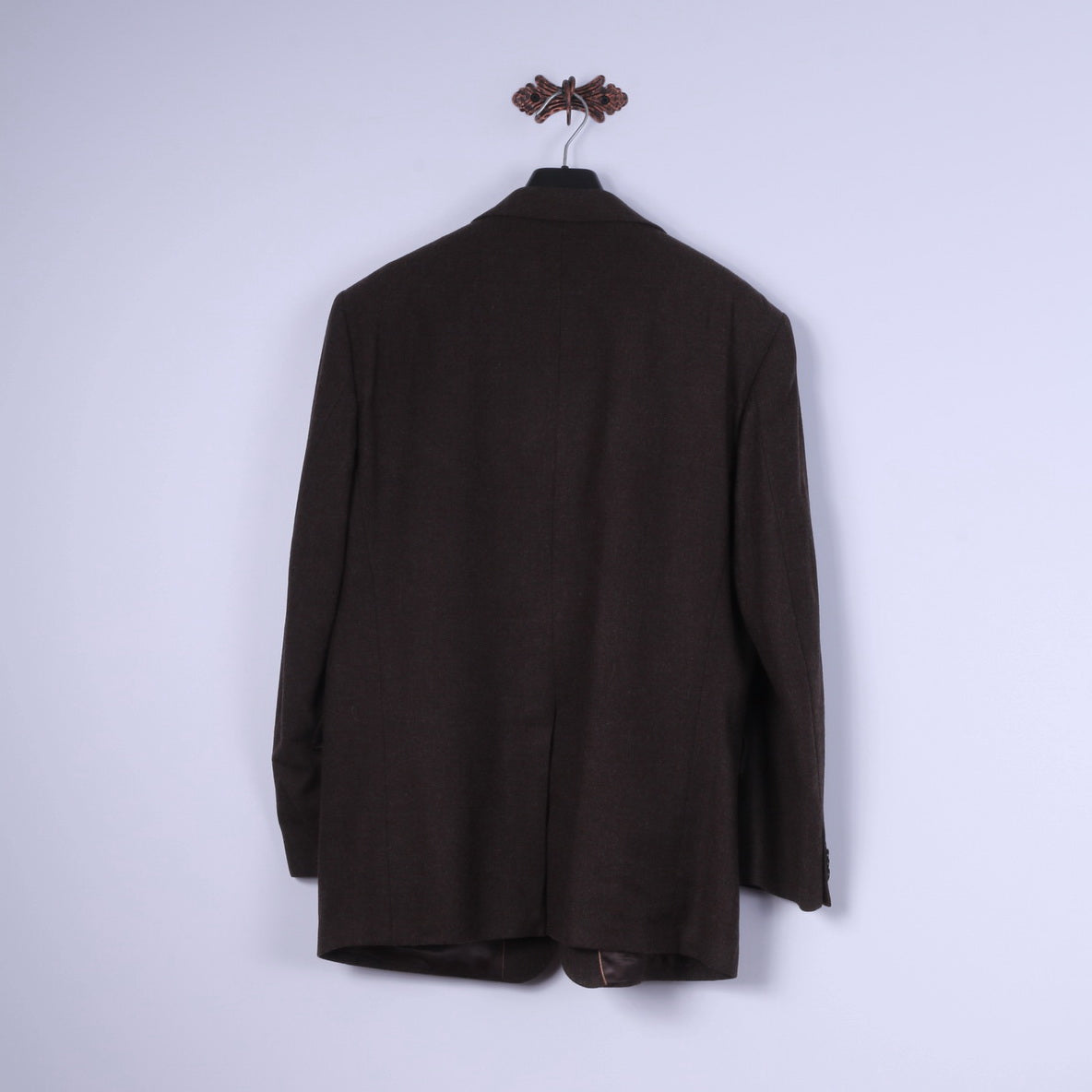 Bugatti Hommes 52 42 Blazer Marron 100% Laine Veste Classique Woolmark à Simple Boutonnage