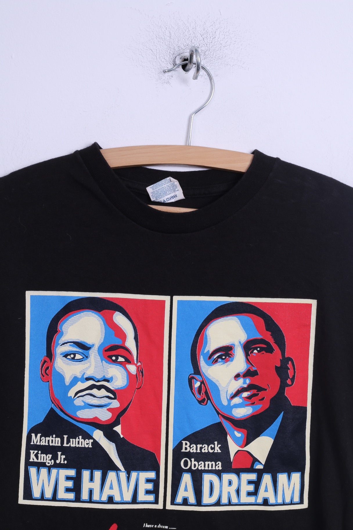 Delta Pro Weight Womens S T-Shirt Black Cotton Graphic Obama