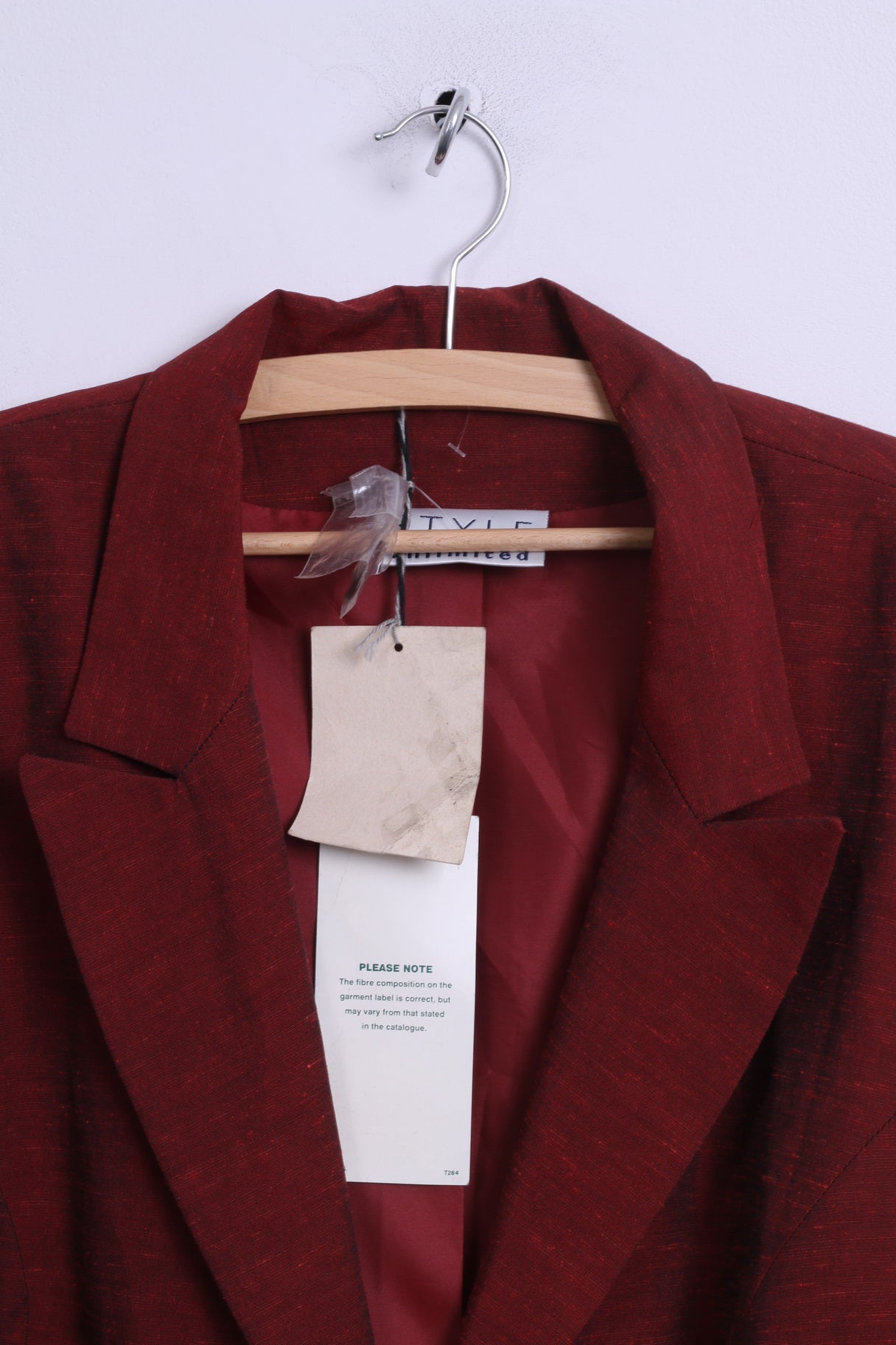 New STYLE Unlimited Womens 24 XXL Jacket Red ViscoseVintage Blazer