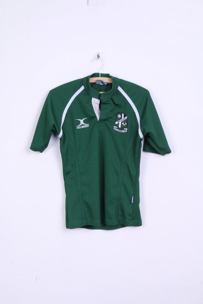 W.R.U.F.C Gilbert Rugby Boys 13/14Yrs Shirt Green Short Sleeve Sport