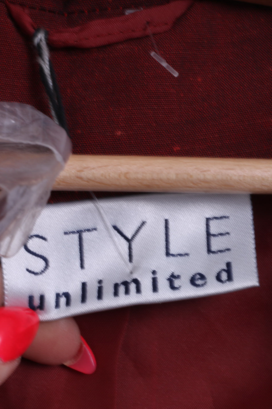 New STYLE Unlimited Womens 24 XXL Jacket Red ViscoseVintage Blazer