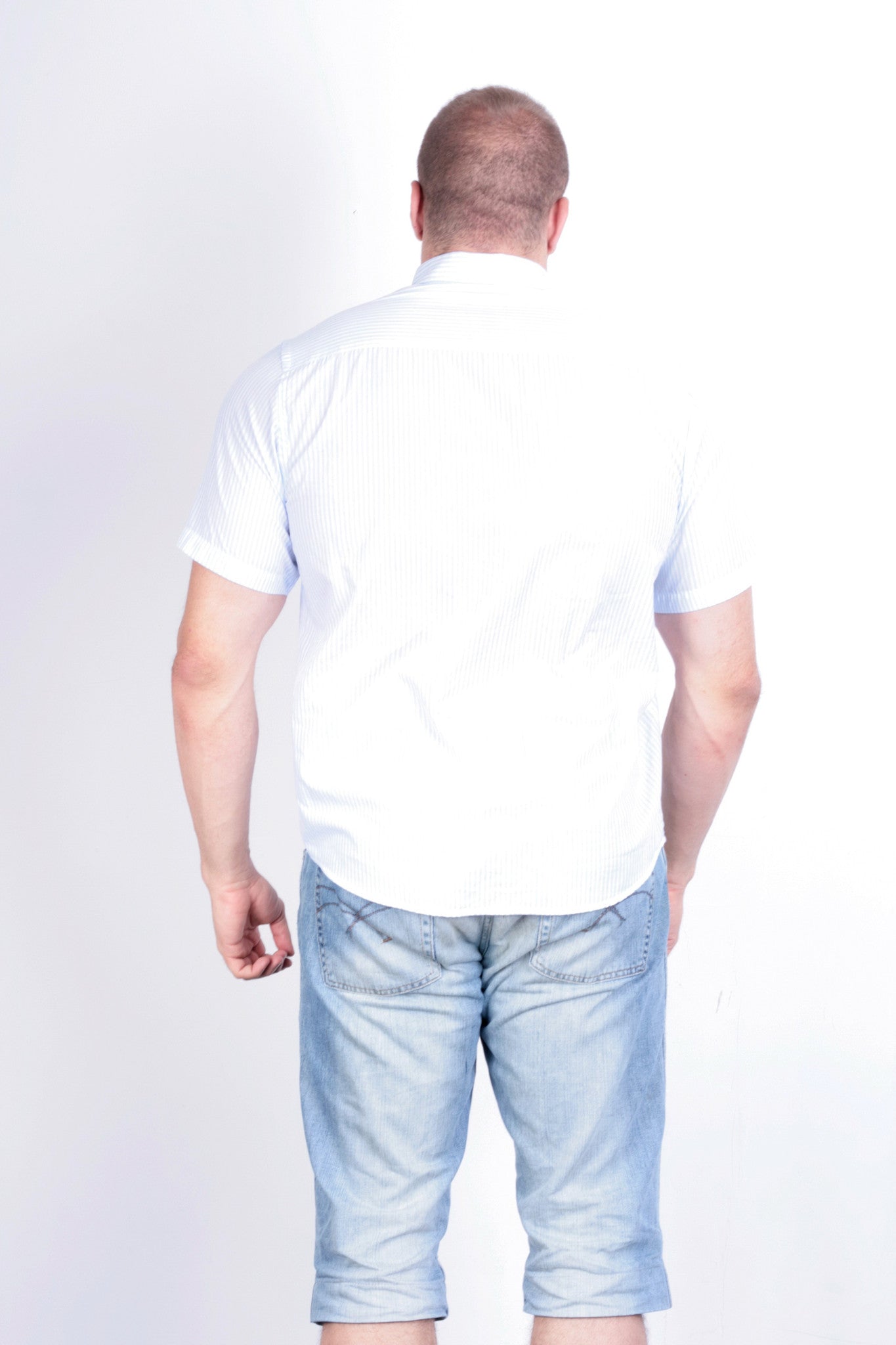 Pierre Cardin Mens XL Casual Shirt Striped Regular Fit Short Sleeve Summer - RetrospectClothes