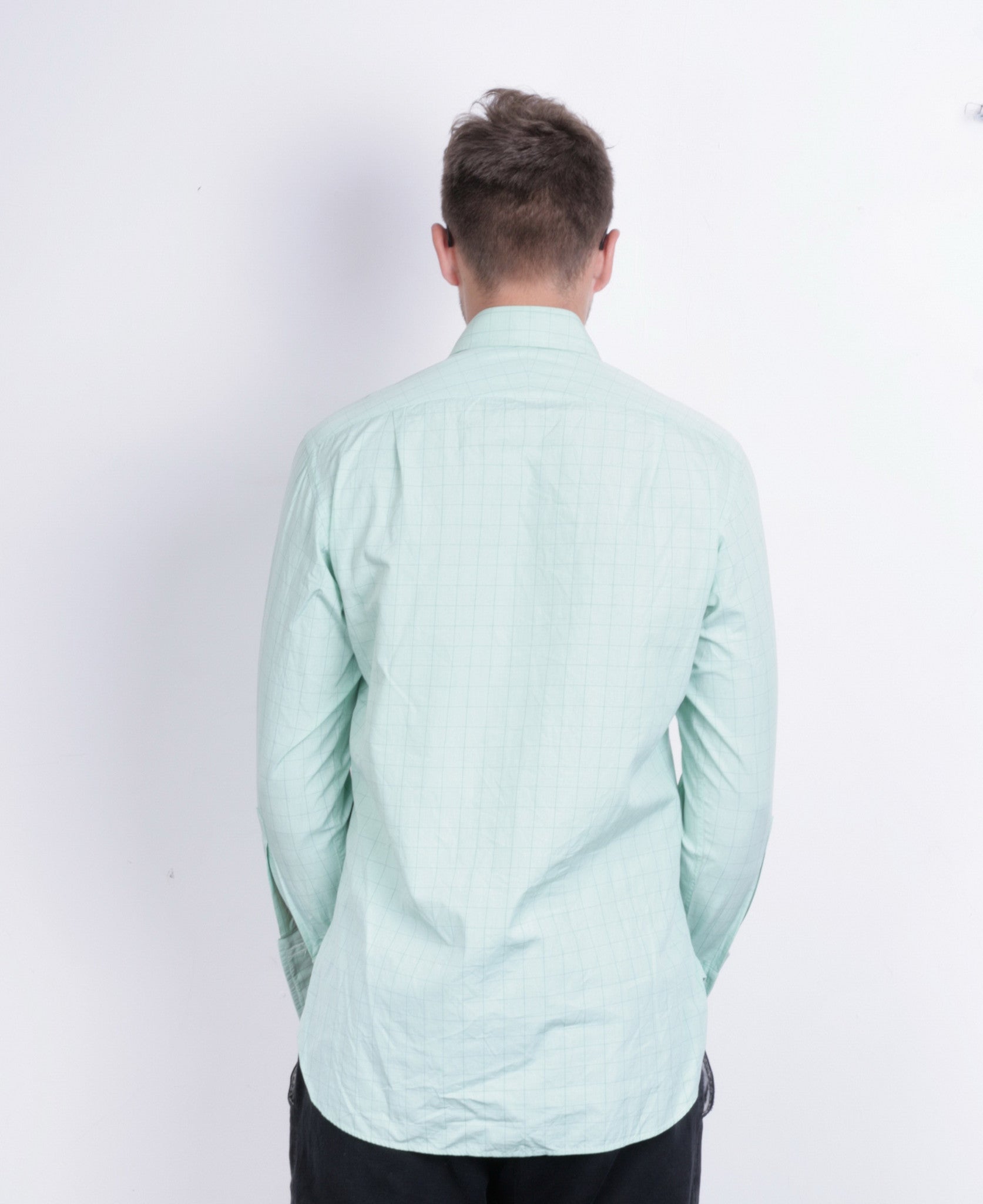 Charles Tyrwhitt Mens 15/38 M Formal Shirt Check Green Jermyn Street London Cufflinks - RetrospectClothes