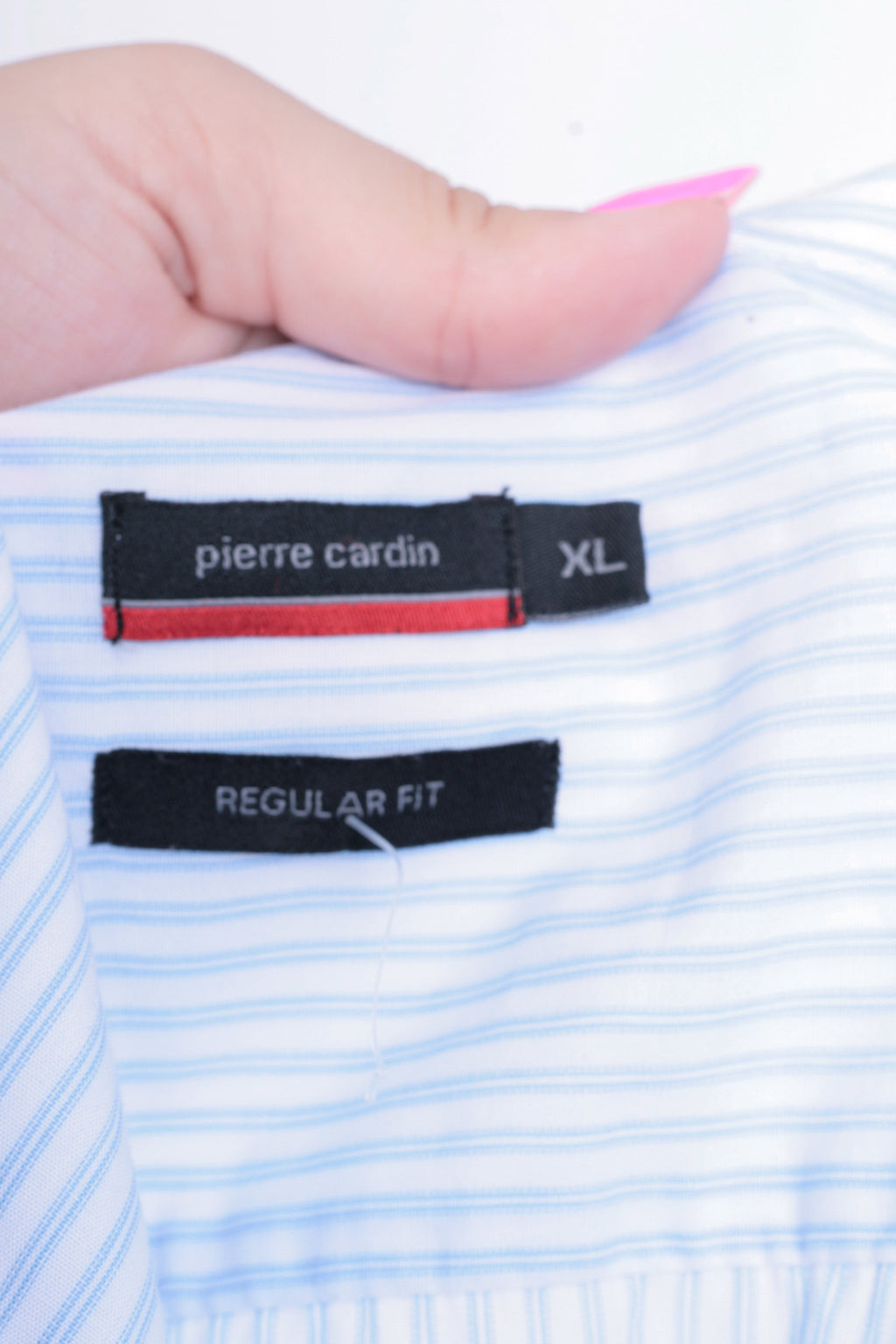 Pierre Cardin Mens XL Casual Shirt Striped Regular Fit Short Sleeve Summer - RetrospectClothes