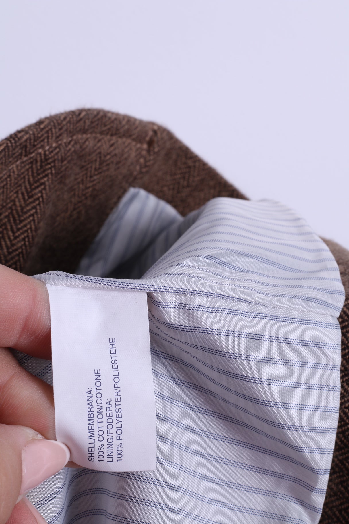 GAP Mens L Jacket Brown Herringbone Cotton Single Breasted Blazer