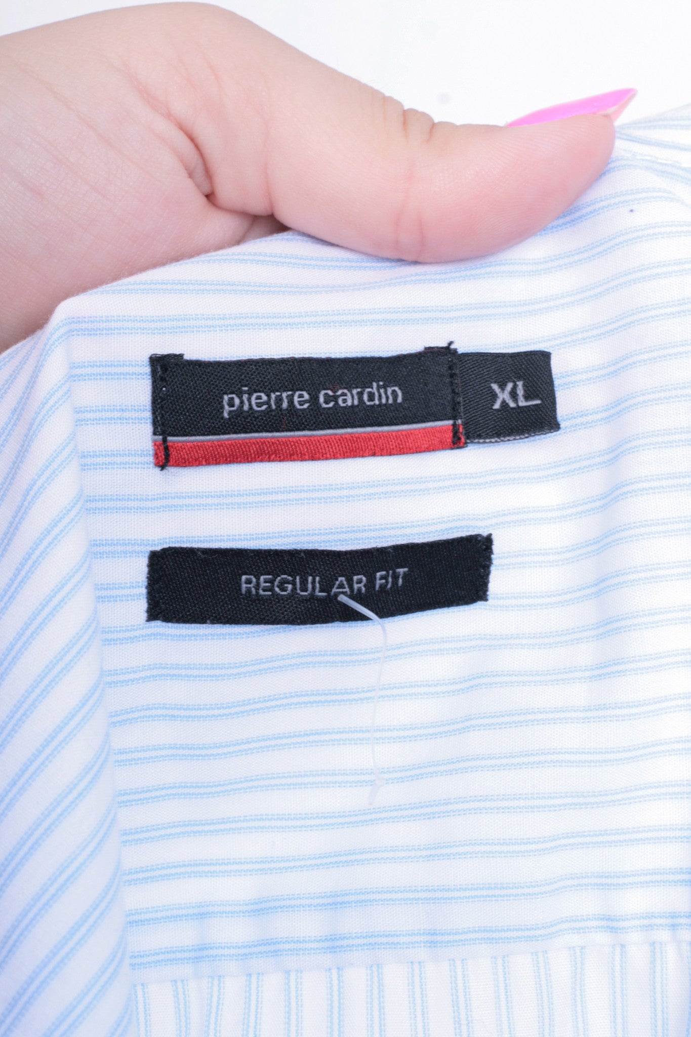 Pierre Cardin Mens XL Casual Shirt Striped Regular Fit Short Sleeve Summer - RetrospectClothes