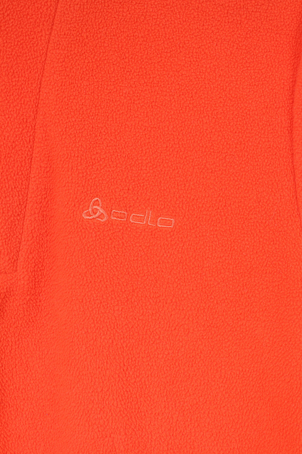 Odlo Top in pile da donna, felpa arancione, top sportivo con zip e collo 