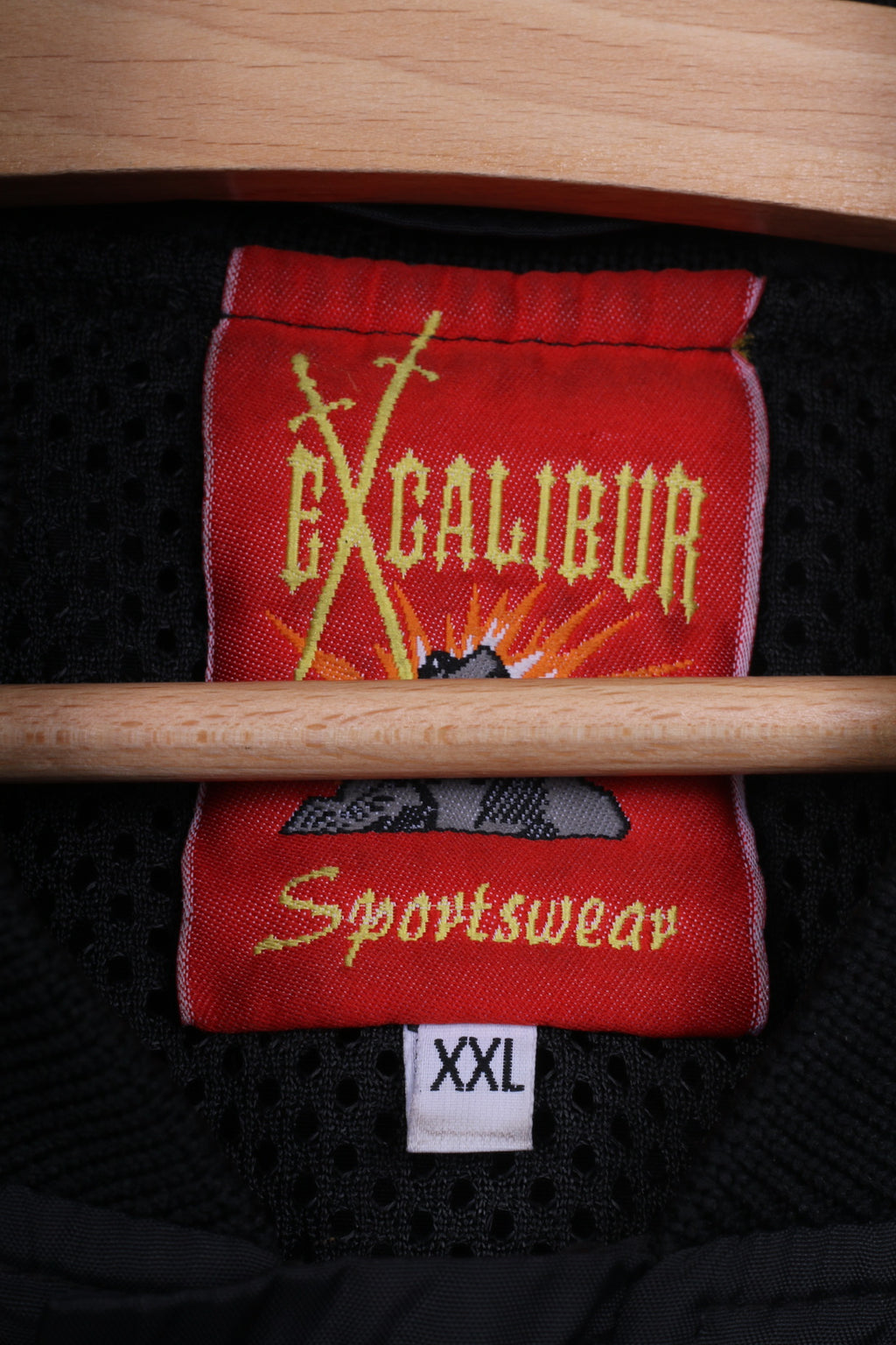 Excalibur Goldwing Club Austria Mens 2XL Bomber Jacket Black Full Zipper Sportswear Region Ost Vintage