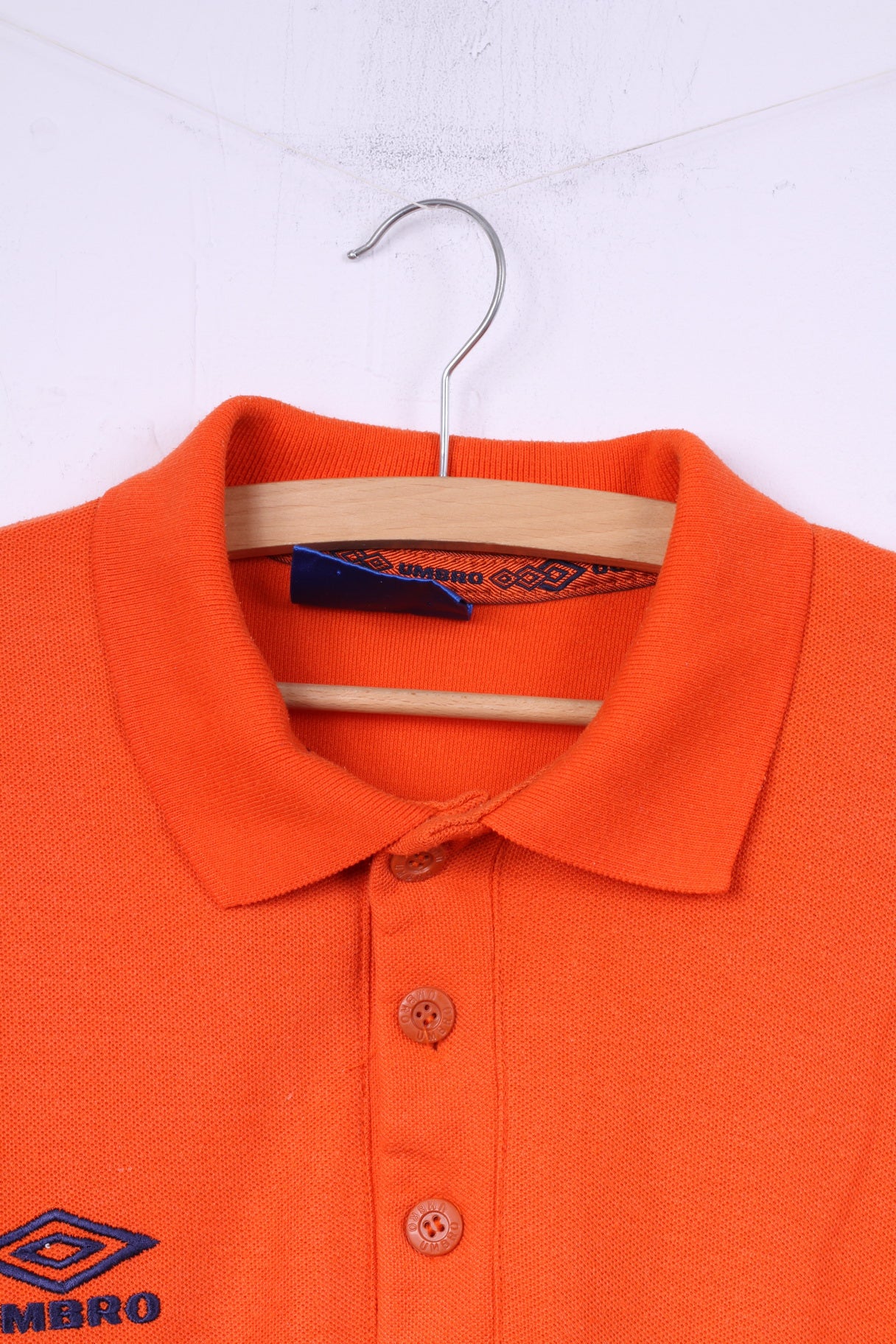 Umbro Polo M Homme Orange Boutons détaillés Haut en coton mélangé 