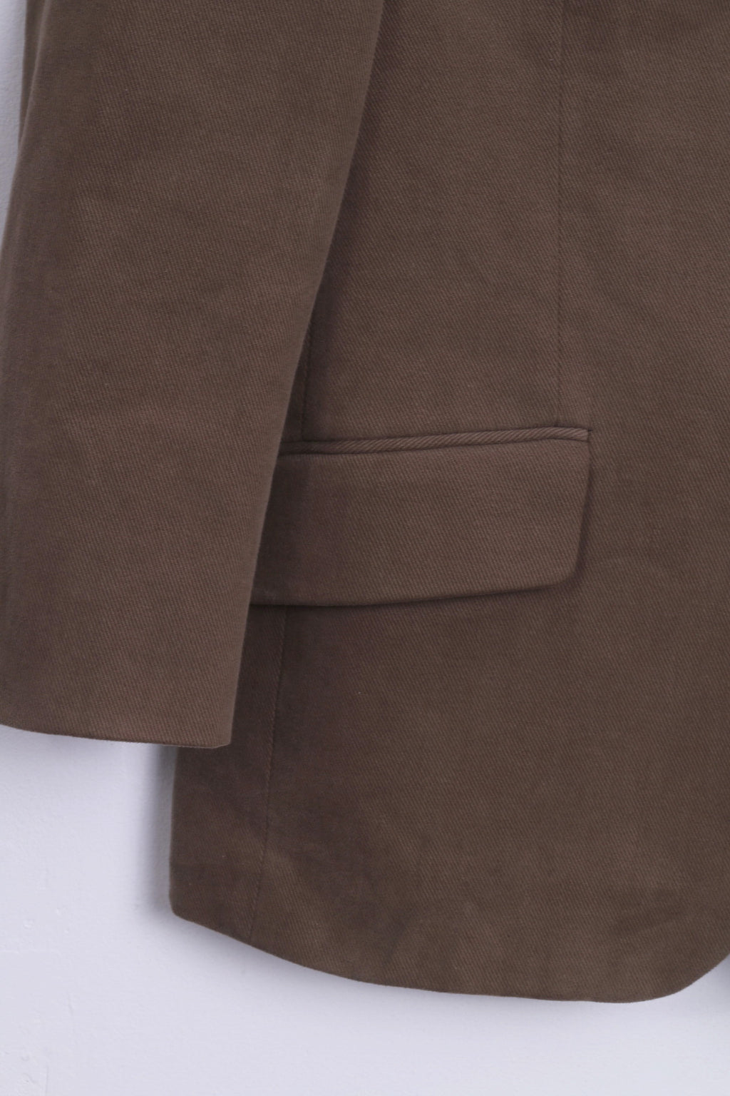 Fellini Menswear Veste à simple boutonnage en coton marron pour homme 36 S