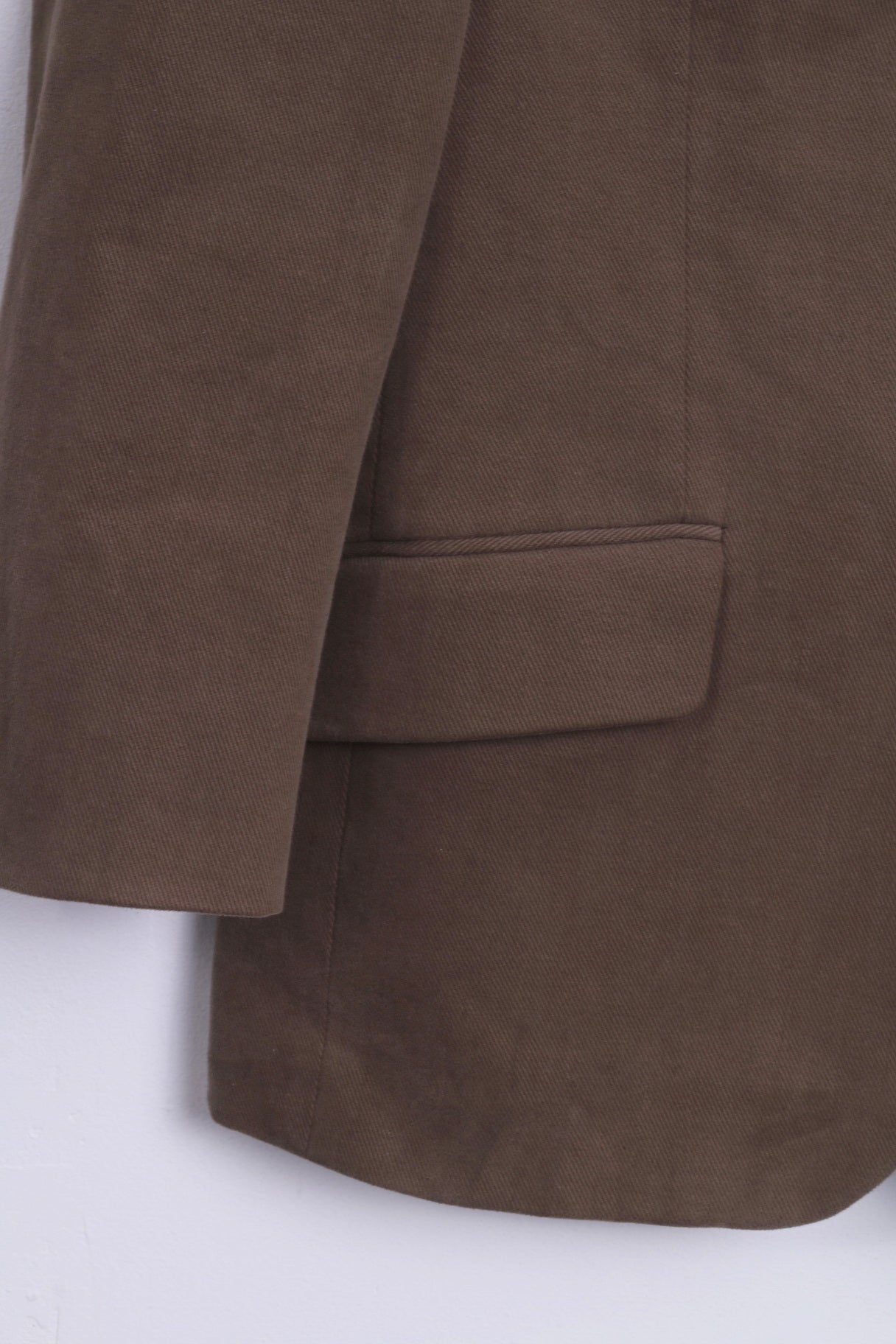 Fellini Menswear Veste à simple boutonnage en coton marron pour homme 36 S