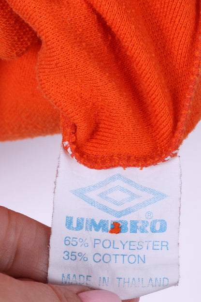 Umbro Polo M Homme Orange Boutons détaillés Haut en coton mélangé 