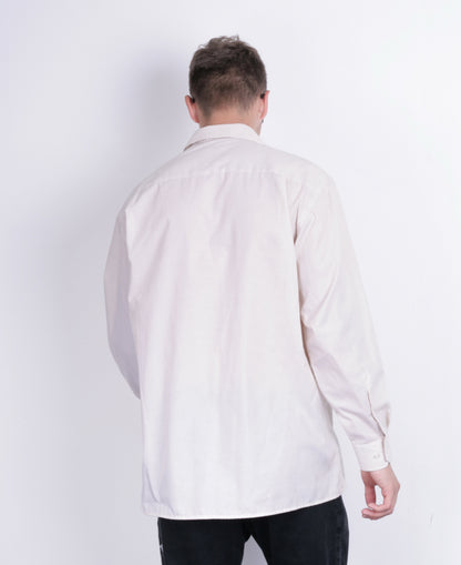 Paul R. Smith Mens 41 M Casual Shirt Beige Long Sleeve Cotton - RetrospectClothes