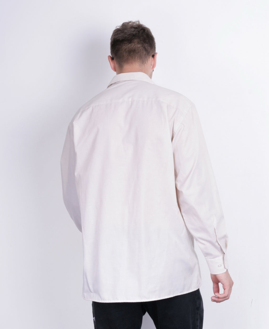 Paul R. Smith Mens 41 M Casual Shirt Beige Long Sleeve Cotton - RetrospectClothes