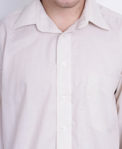 Paul R. Smith Mens 41 M Casual Shirt Beige Long Sleeve Cotton - RetrospectClothes