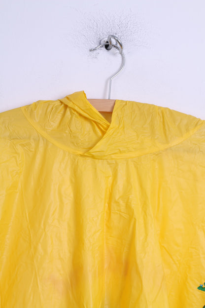 Bardaland Manteau de pluie taille unique pour femme Jaune PVC Pancho Veste à capuche