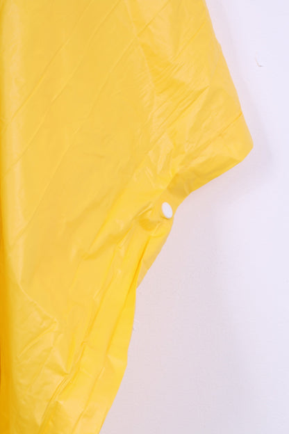 Bardaland Manteau de pluie taille unique pour femme Jaune PVC Pancho Veste à capuche