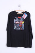 New MARVEL Spider-Man Mens 170-176 Shirt Black Long Sleeve - RetrospectClothes
