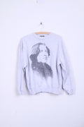 The Straight and Narrow Sweat-shirt à col rond en coton pour homme Gris Face Top