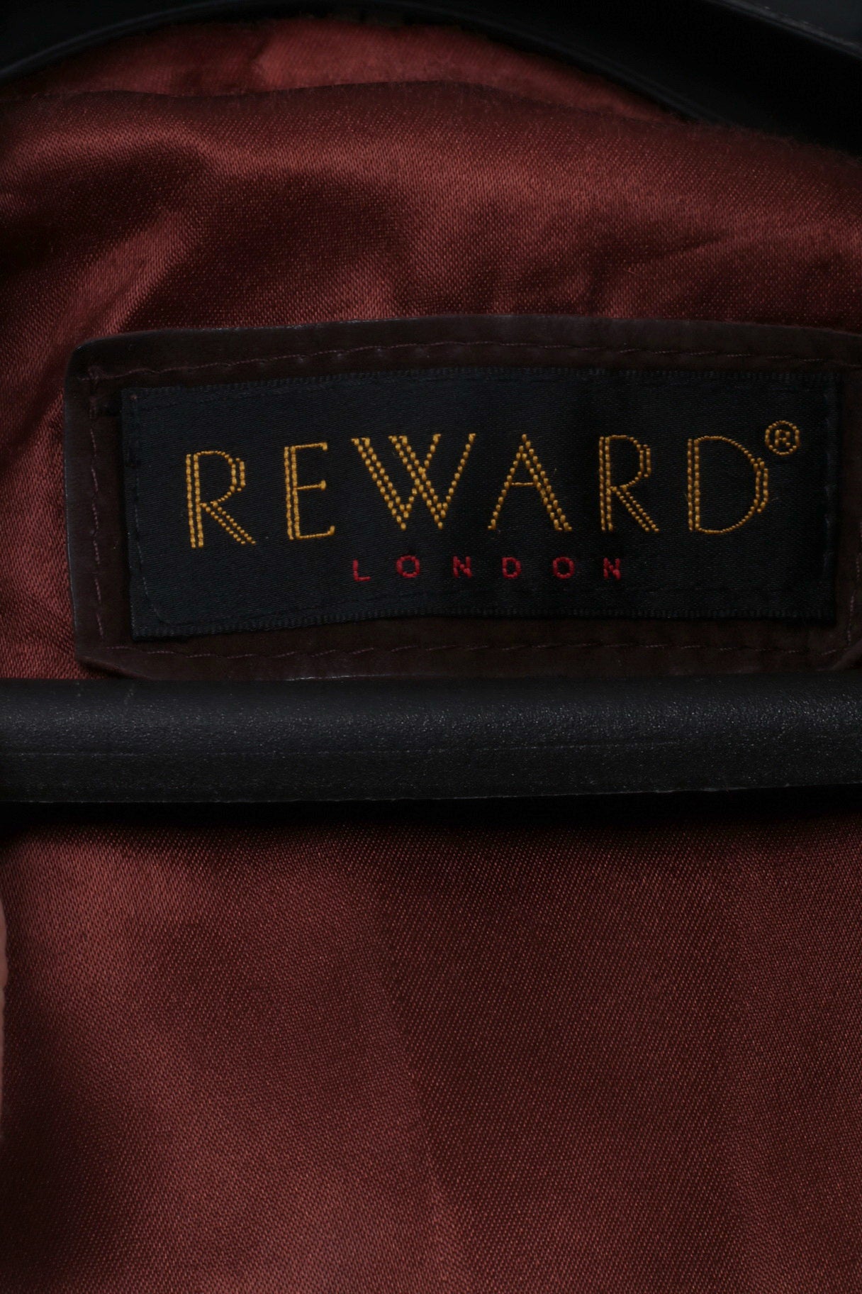 REWARD London Veste L pour femme en cuir marron avec épaulettes à simple boutonnage