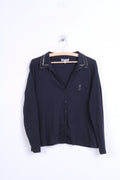 Steilmann Womens 16 XL Blouse Black Single Breasted - RetrospectClothes