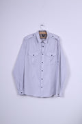 H&amp;M Chemise décontractée XL à manches longues en coton pour homme Col standard