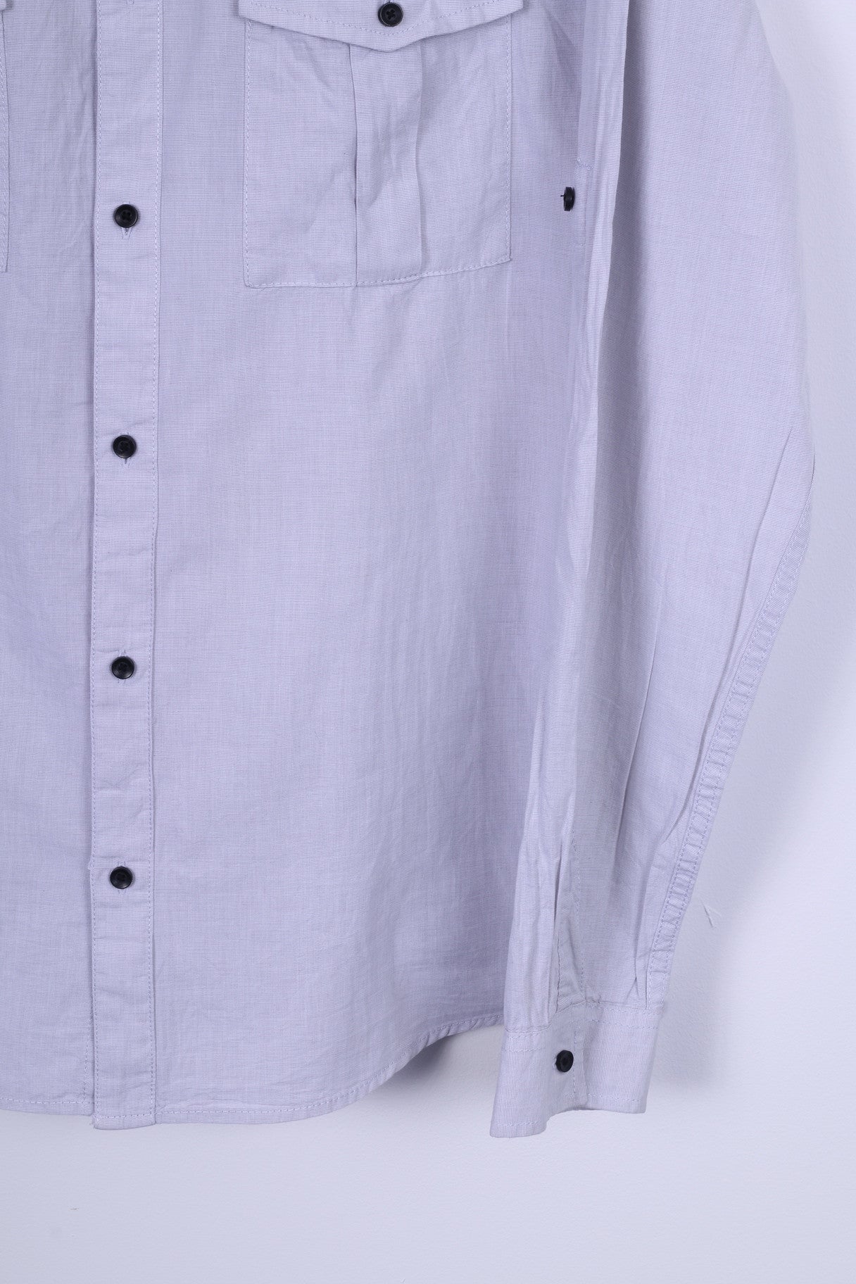 H&M Mens XL Casual Shirt Long Sleeve Cotton Standard Collar