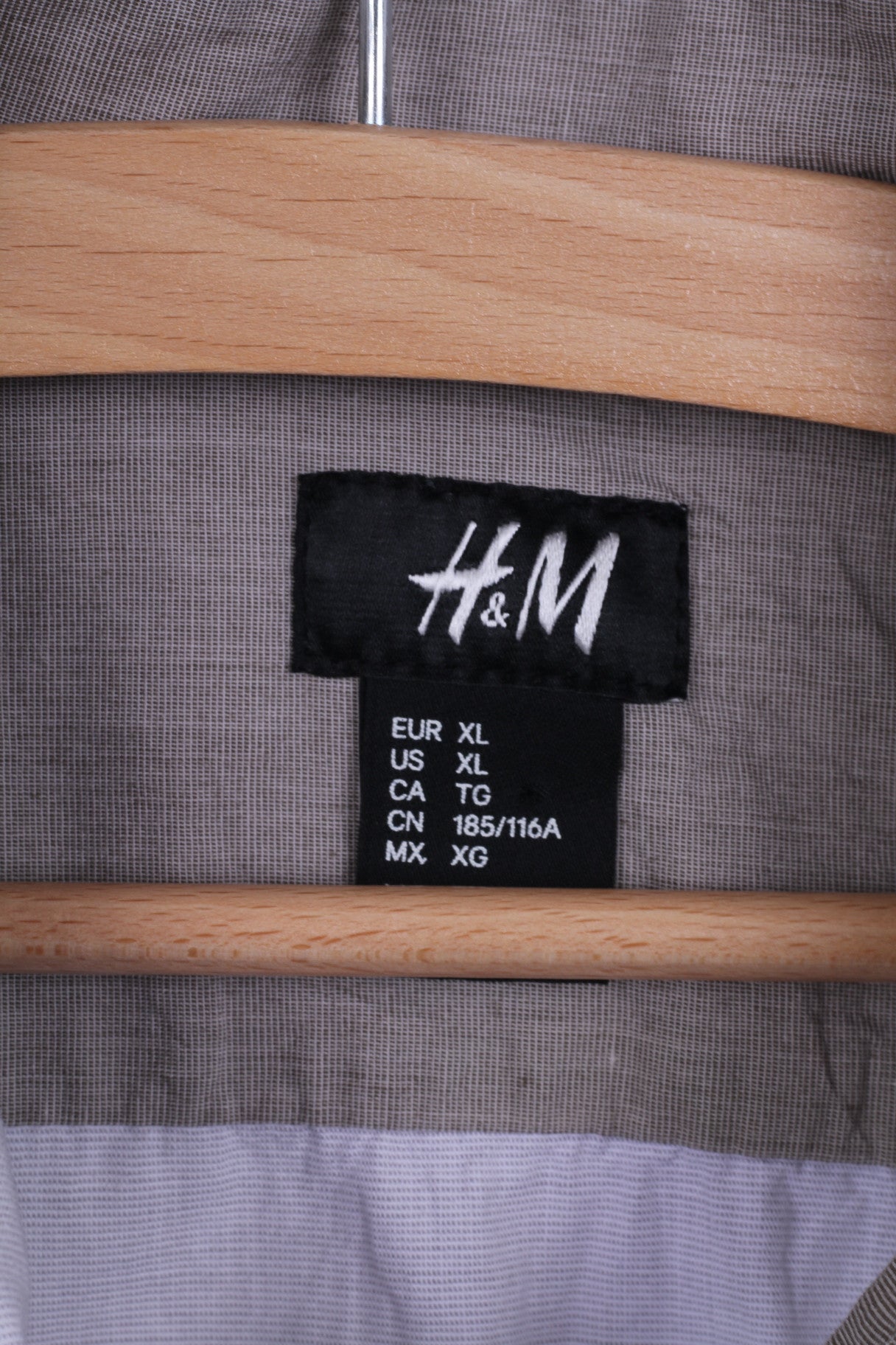 H&amp;M Chemise décontractée XL à manches longues en coton pour homme Col standard