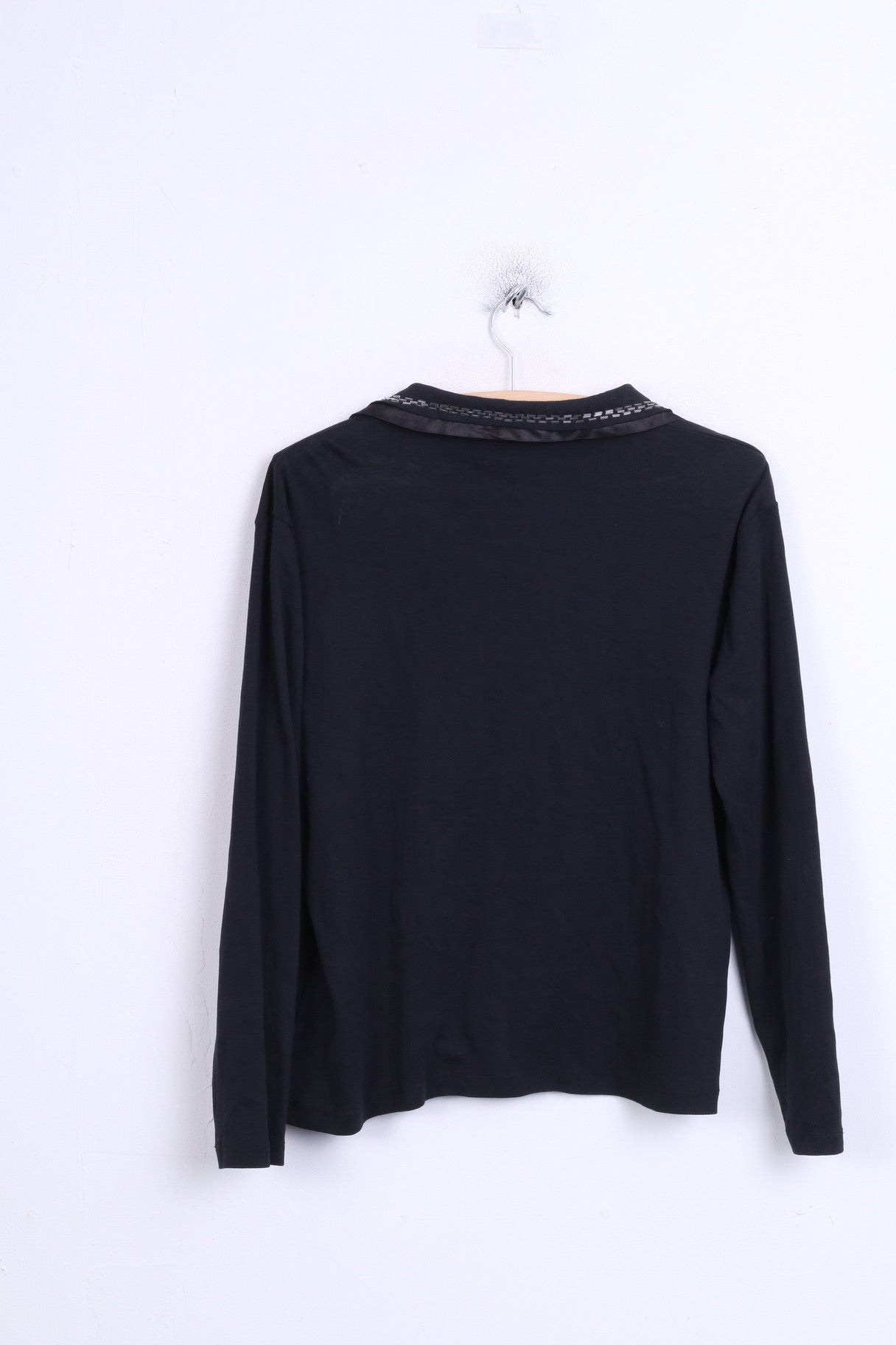 Steilmann Womens 16 XL Blouse Black Single Breasted - RetrospectClothes