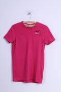 Hollister California Chemise S pour femme en coton stretch avec col en V et haut coupe longue rose