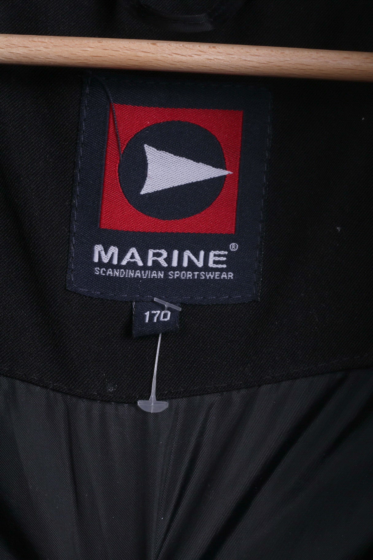 Marine Boys 170 14-16 Age Parka Veste Noir Rembourré À Capuche Aquatex Scandinave