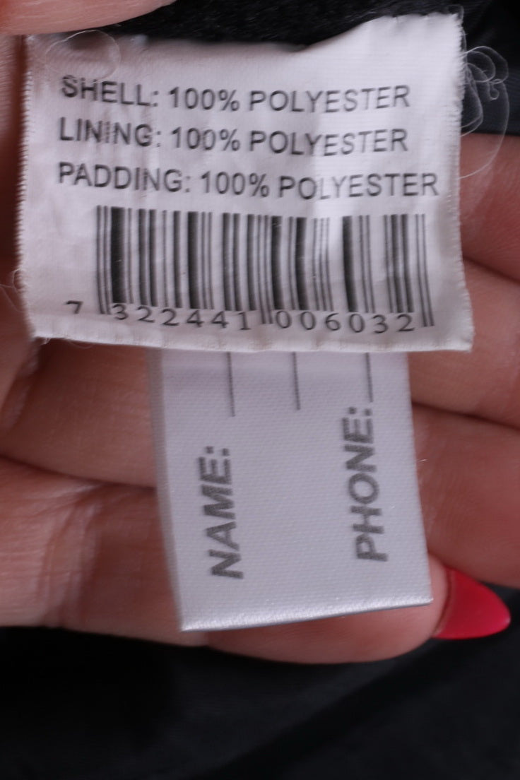 Marine Boys 170 14-16 Age Parka Jacket Black Padded Hooded Aquatex Scandinavian