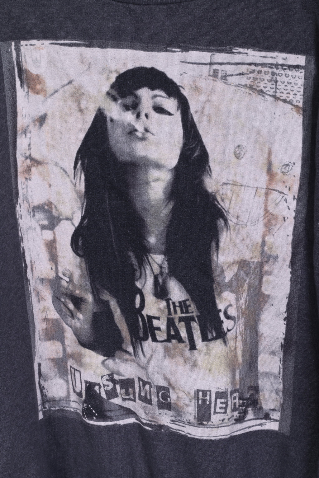 Felpa Unsung Hero da uomo XXL (L) girocollo con grafica in cotone grigio