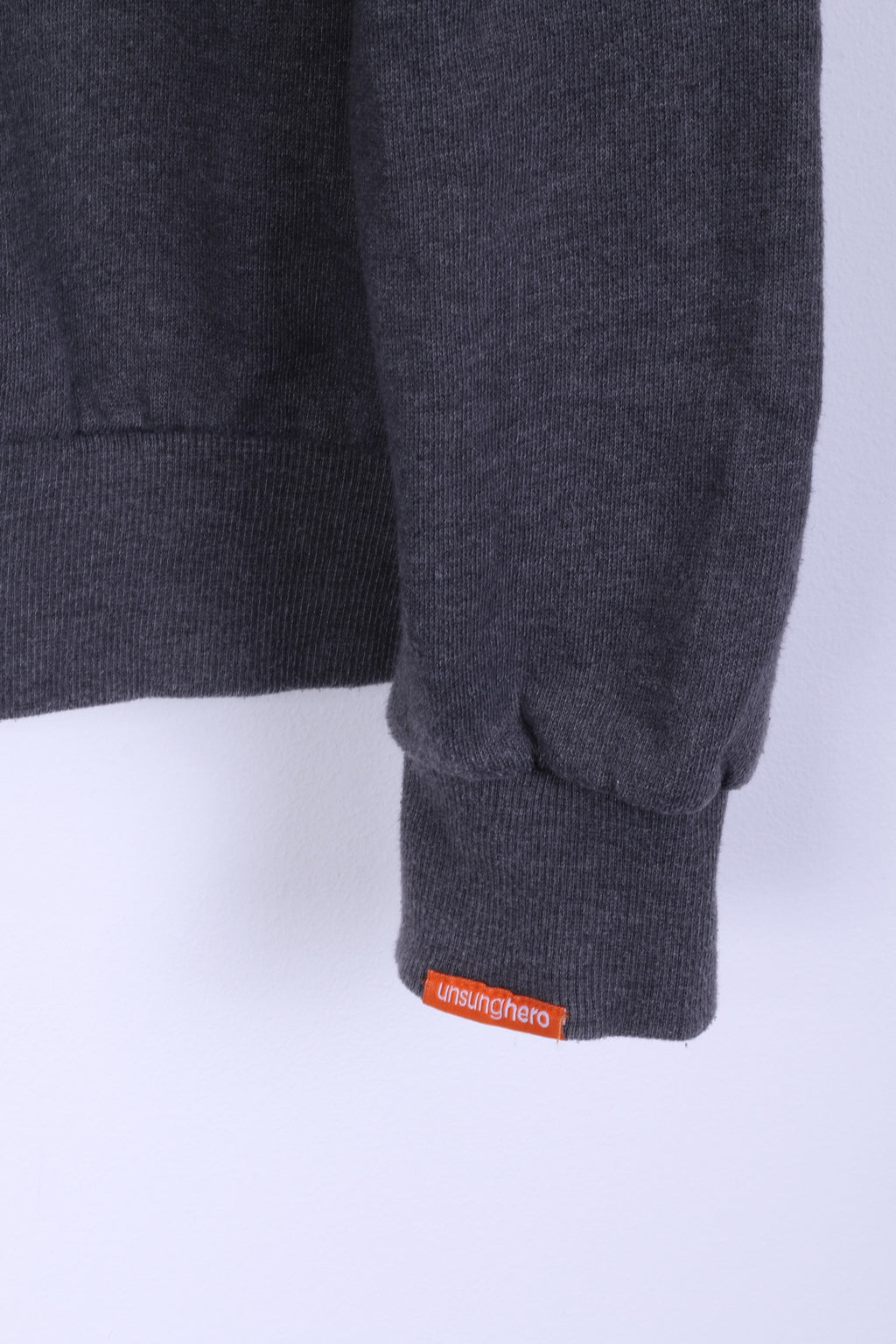 Felpa Unsung Hero da uomo XXL (L) girocollo con grafica in cotone grigio