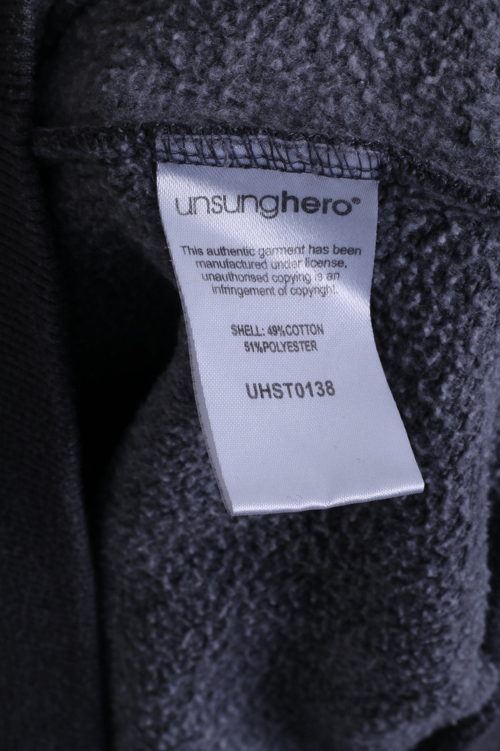 Felpa Unsung Hero da uomo XXL (L) girocollo con grafica in cotone grigio