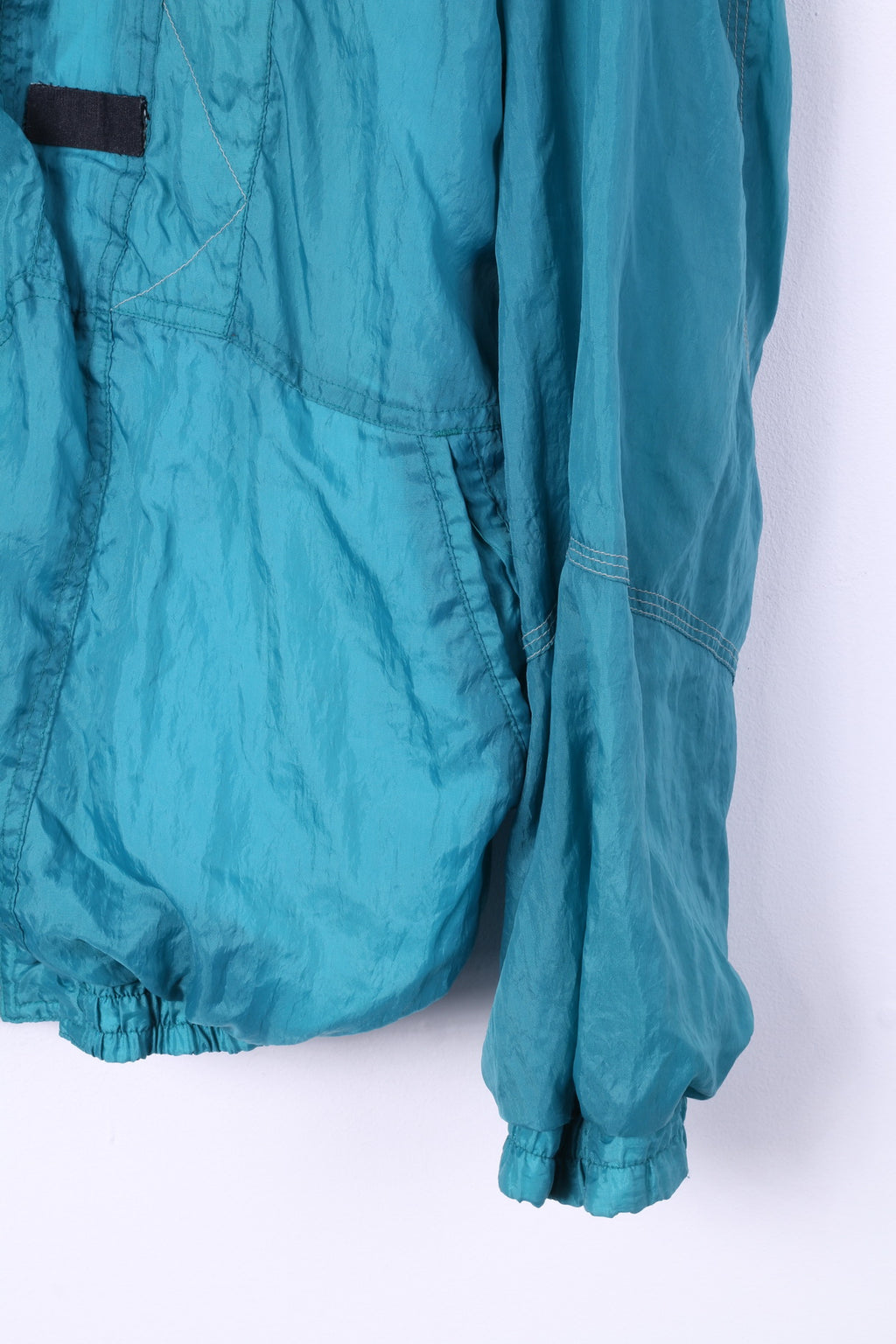 Vintage Mens 2XL Bomber Jacket Full Zipper Sea Green Sportswear Light Active Top