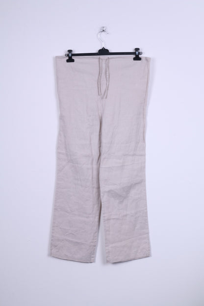 Blooming Marvelous Womens 12 Pantaloni Lino Beige Pantaloni Gravidanza Estate