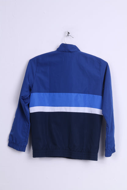 Adidas Boys 10-12 Age Track Top Jacket Blue Zip Up Lightweight Sport