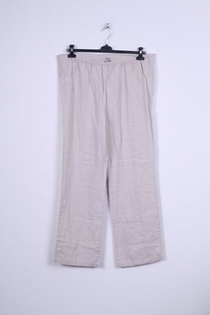 Blooming Marvelous Womens 12 Pantaloni Lino Beige Pantaloni Gravidanza Estate