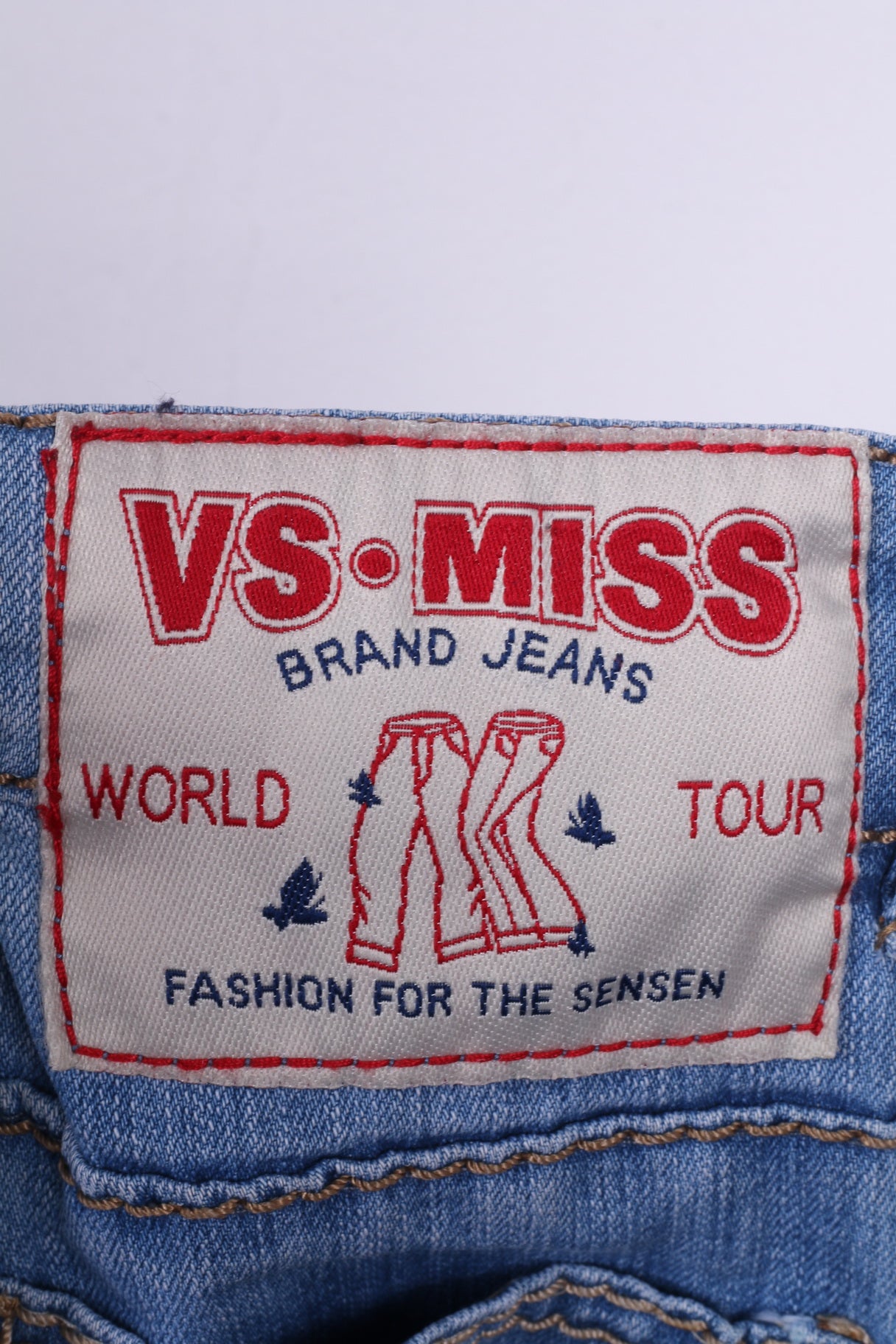 VS.Miss Womens 14 Trousers Denim Jeans Light Blue Cotton