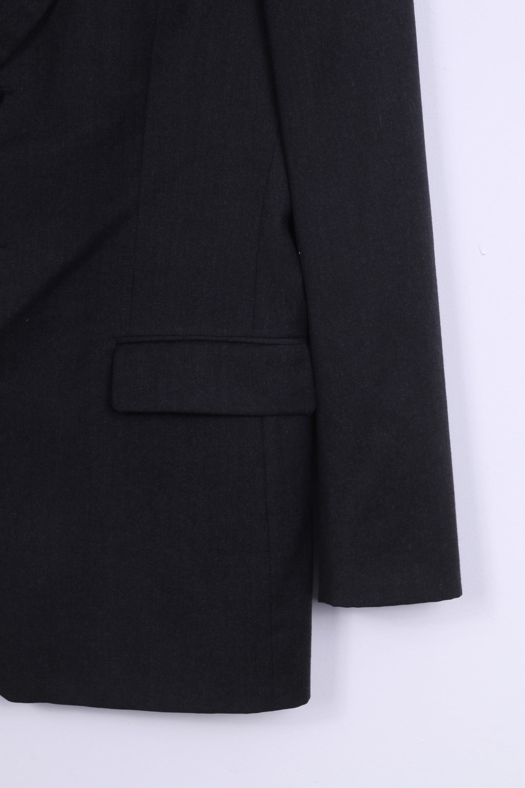 Cerruti 1881 Veste à simple boutonnage en laine anthracite pour hommes 98 M Blazer Drake Store