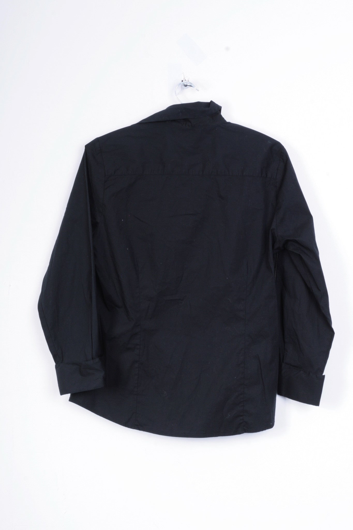Ecco Womens L Casual Shirt Black Cotton Buttons Down Top - RetrospectClothes
